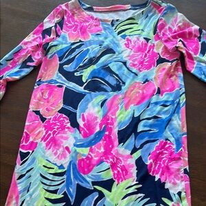 Lilly Pulitzer Kids Casual Dress - Pink and Blue Floral